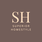 Brown illustrative logo with large capital letters SH and the company name Superior Homestyle in gold. The logo also serves as a link to the home page.