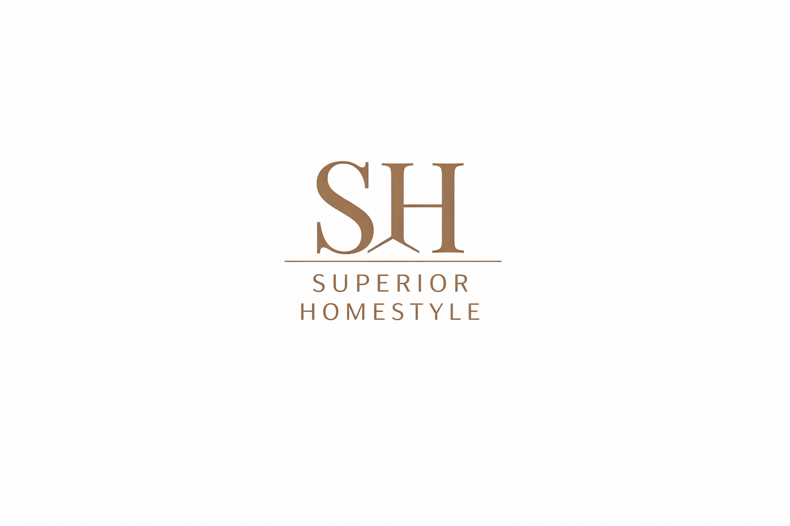 Superior Homestyle logo using initials SH