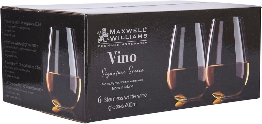 Maxwell Vino stemless wine glasses