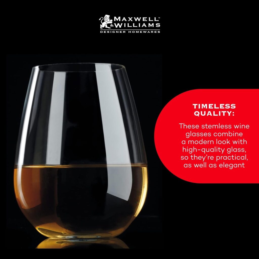 Maxwell Vino stemless wine glasses