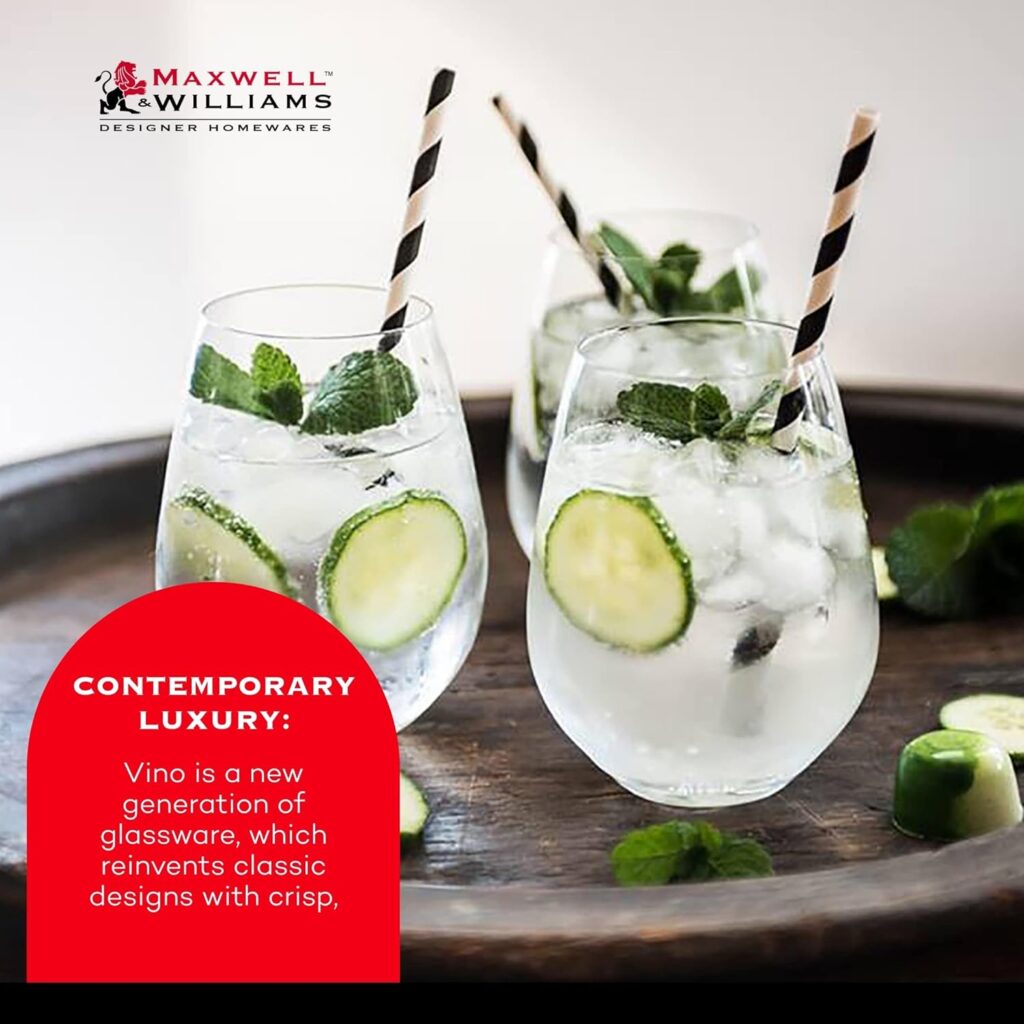 Maxwell Vino stemless wine glasses
