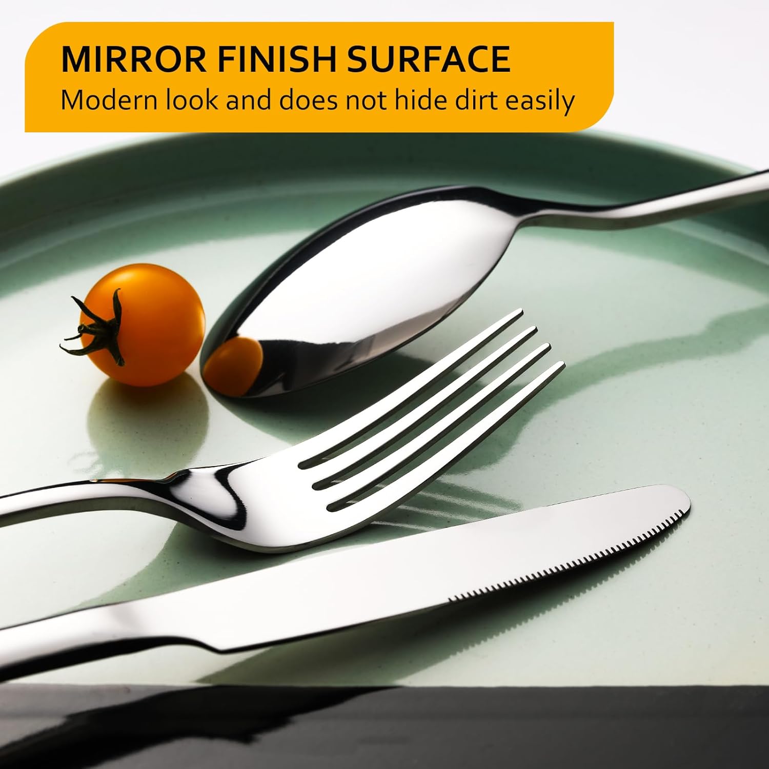 knife, fork and spoon on a plate
