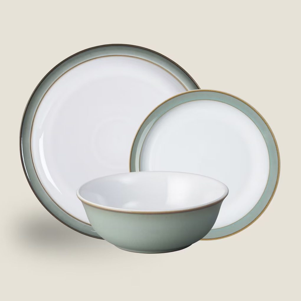 Denby - 12 Piece Regency Green Dinner Set