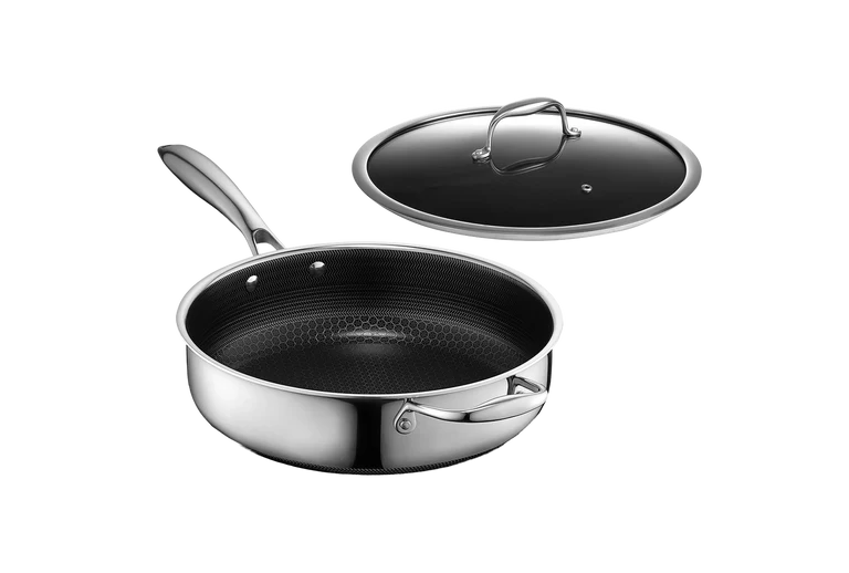 HexClad 3 Litre Hybrid Deep Sauté Pan with Lid