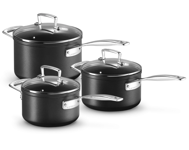 Le Crueset Toughened Non-Stick 3-piece Saucepan Set
