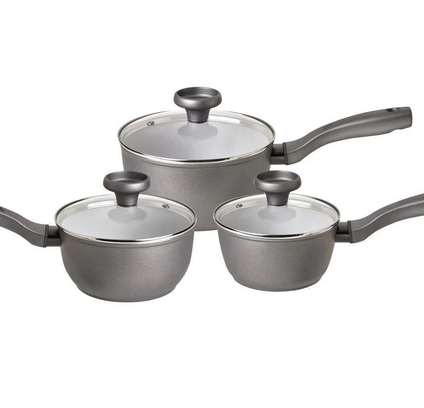 Earth Pan: Ceramic Non-Stick Saucepan Set - 3 Piece