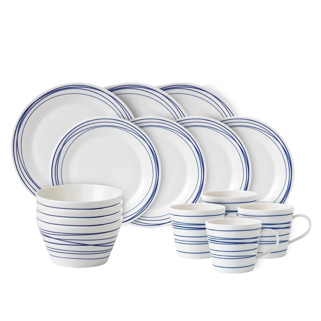 Royal Doulton Pacific Blue Lines Dinner Set, 16 piece