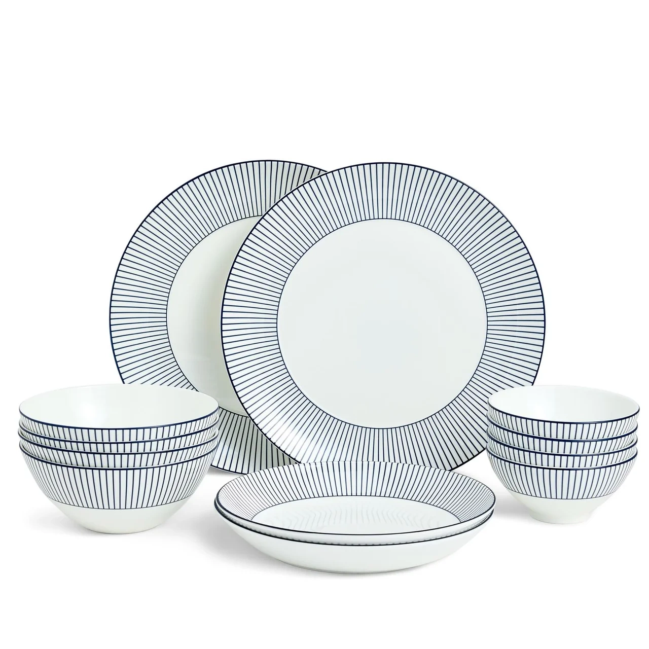 Wedgwood Gio Pinstripe White 12 Piece Set