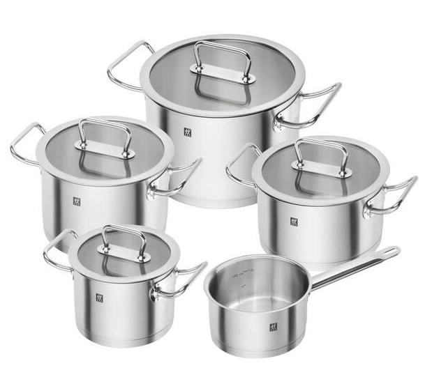 ZWILLING Pro 5-pcs 18/10 Stainless Steel Pot set silver