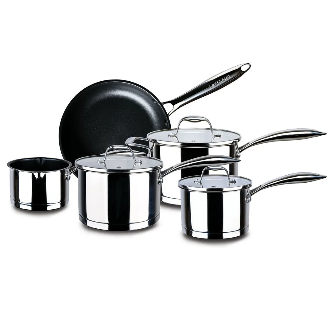 Lakeland 5-Piece Stainless Steel Pan Set