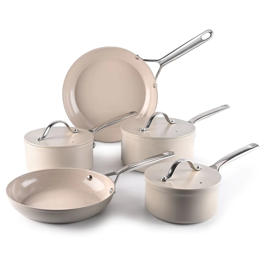 Lakeland Oslo 5-Piece Cookware Set - Sandstone